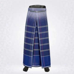 Rino Blue Santa Grey Lapis Blue Checked Lungie